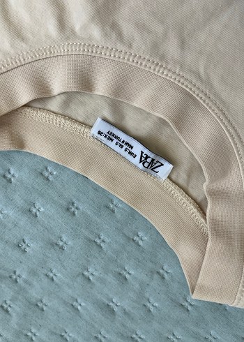 Bej Kısa Kollu Kadın Tişört - Görsel 2