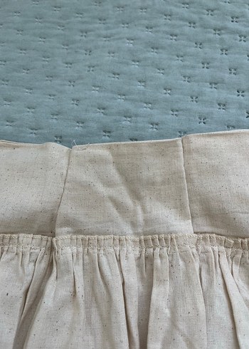 Bej Midi Keten Etek - Görsel 3