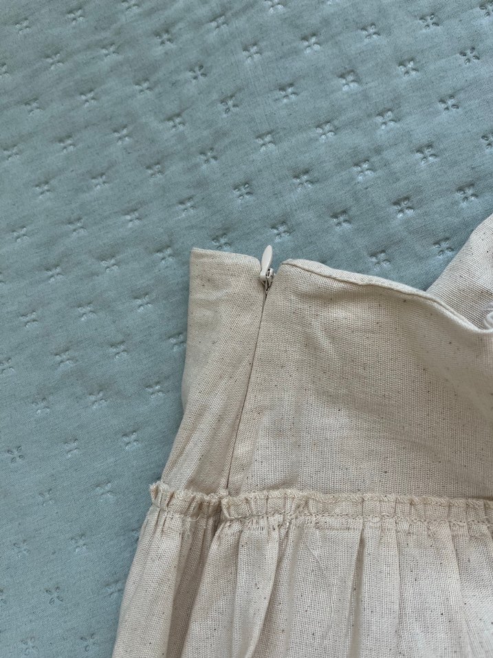 Bej Midi Keten Etek - Görsel 4