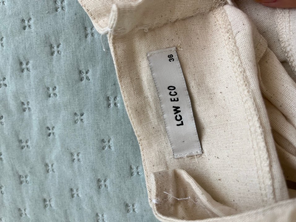 Bej Midi Keten Etek - Görsel 5