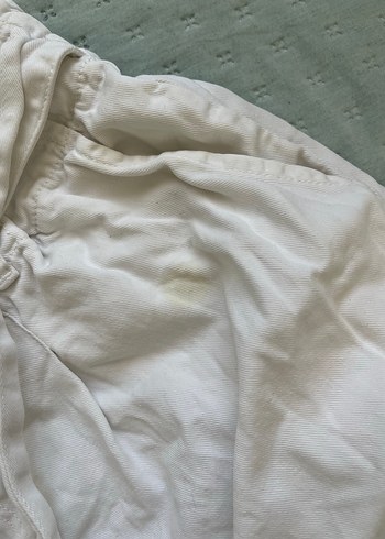 Beyaz Keten Şort - Görsel 3