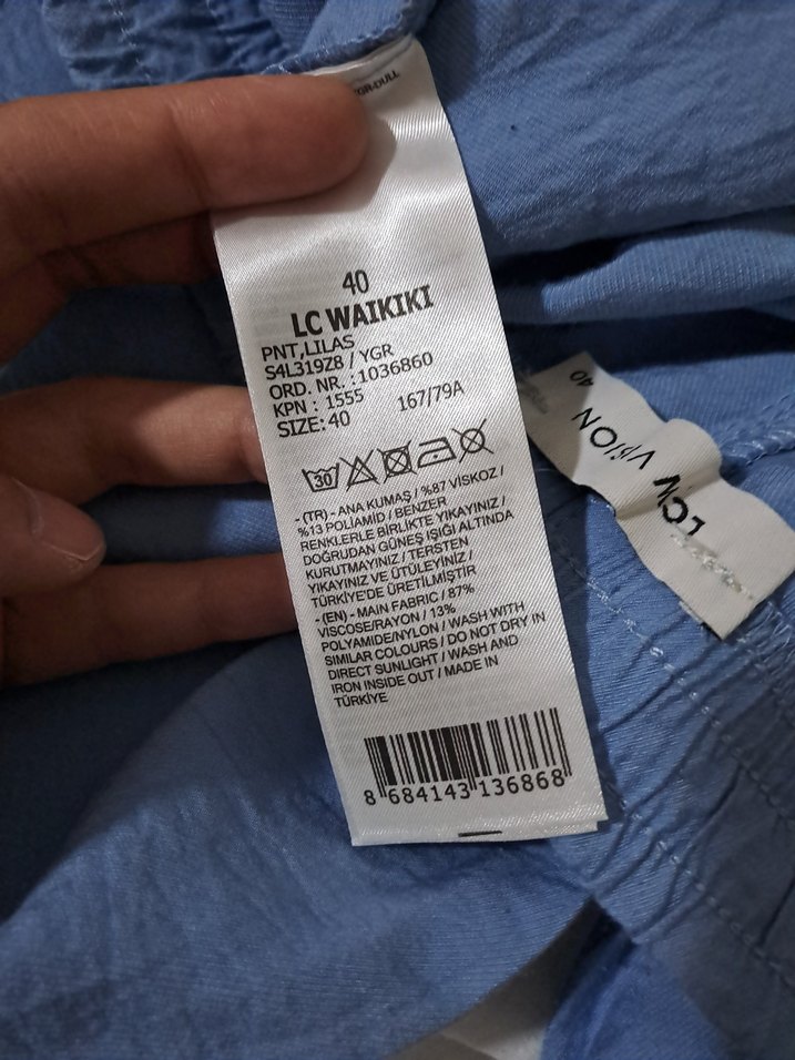 KADIN LC WAİKİKİ WİDE LEG BEBE MAVİSİ PANTOLON - Görsel 4