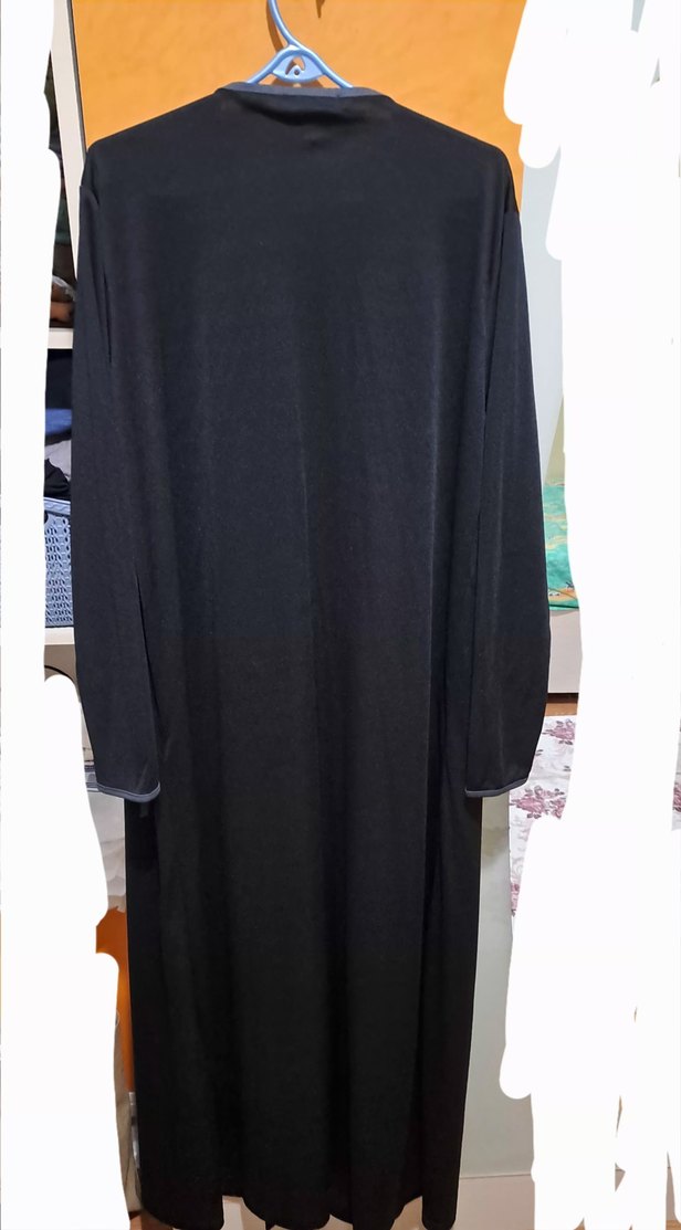 Uzun Siyah Namaz Elbisesi - Görsel 2