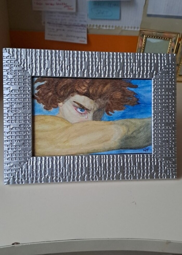 SULUBOYA TABLO Fallen Angel ÇERÇEVELİ - Görsel 3