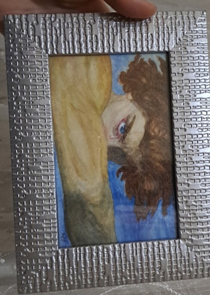 SULUBOYA TABLO Fallen Angel ÇERÇEVELİ - Görsel 2