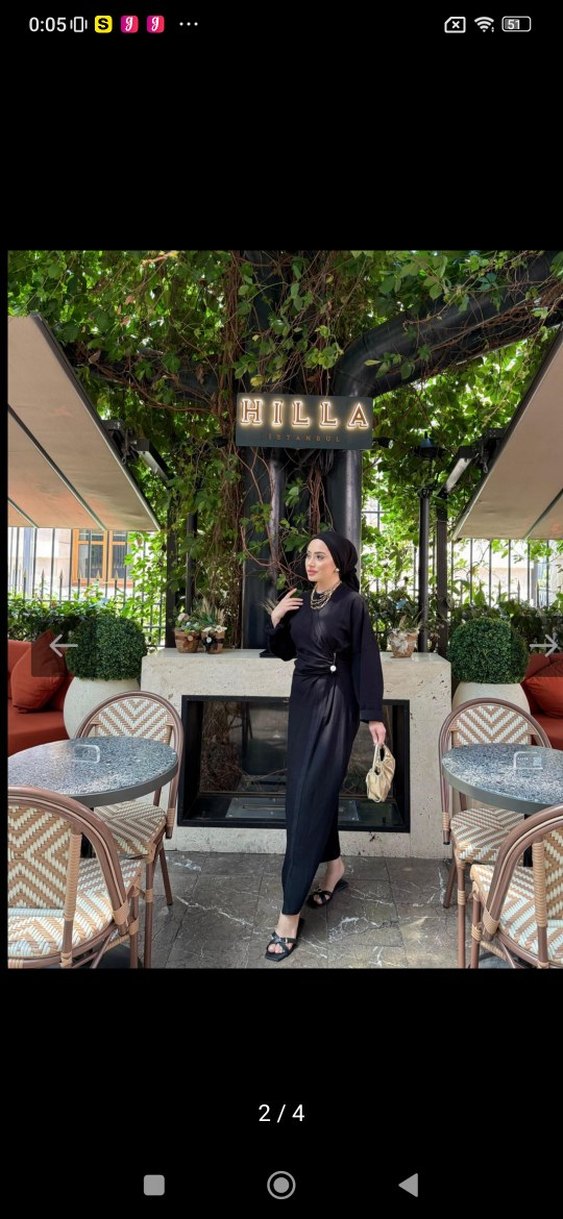 Bordo Uzun Drapeli Kadın Elbise - Görsel 2