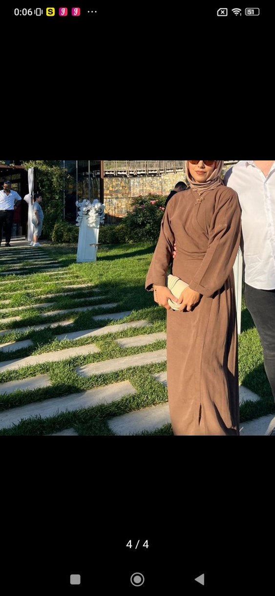 Bordo Uzun Drapeli Kadın Elbise - Görsel 4