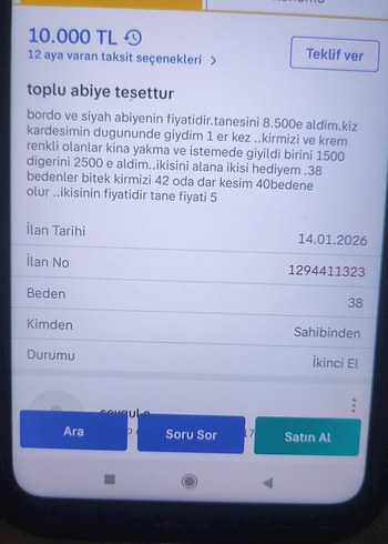 Bordo siyah tesettür elbise - Görsel 9