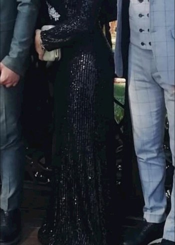 Bordo siyah tesettür elbise - Görsel 8