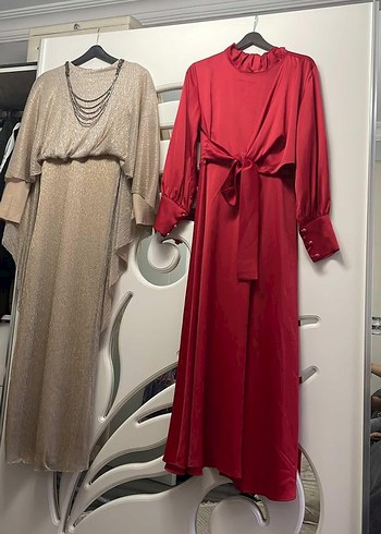 Bordo siyah tesettür elbise - Görsel 6