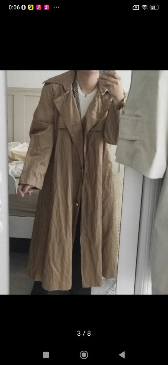 tekbir marka dore vintage trenckot - Görsel 3