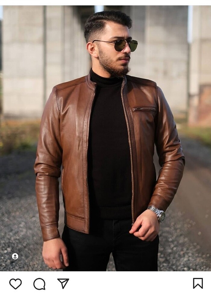 Erkek l Deri mont - Görsel 2