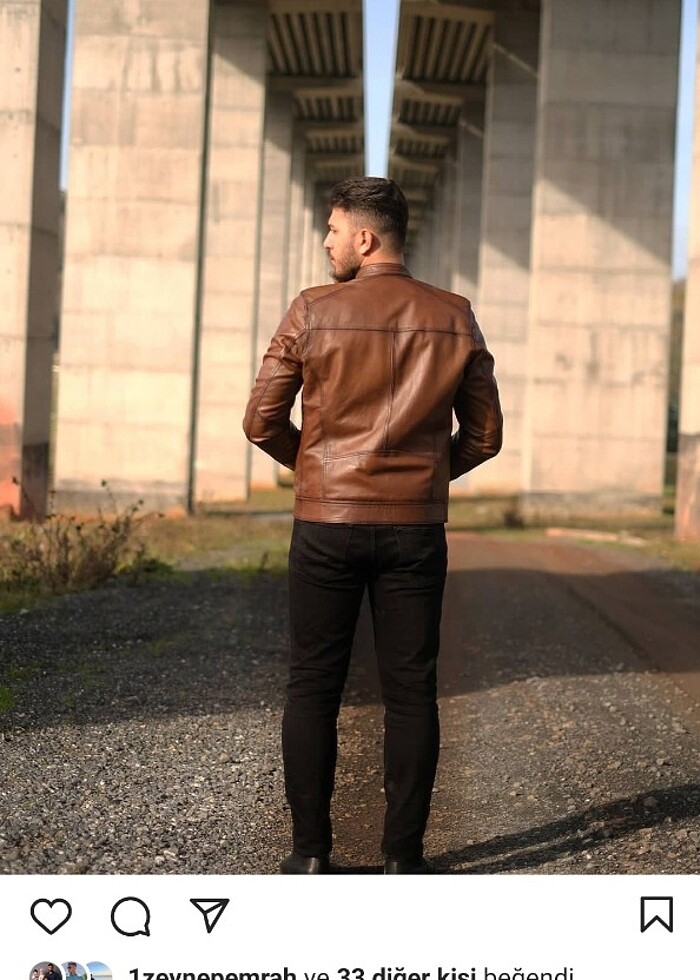Erkek l Deri mont - Görsel 3