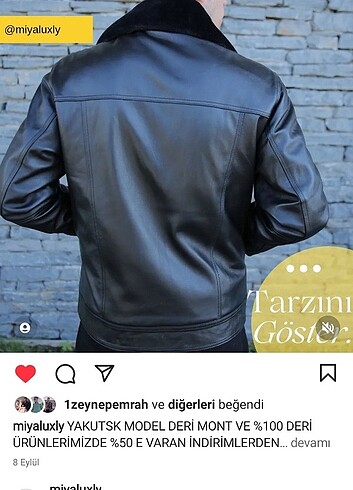 Erkek deri mont - Görsel 2