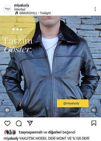 Erkek deri mont - Görsel 3