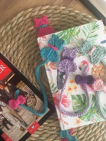  Papyonlu kedi kitap ayraçları ayraç