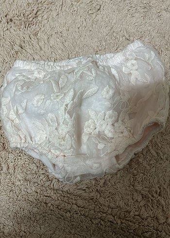 Mamas papas Kız Çocuk Pembe Dantel Nakışlı Elbise - Görsel 2