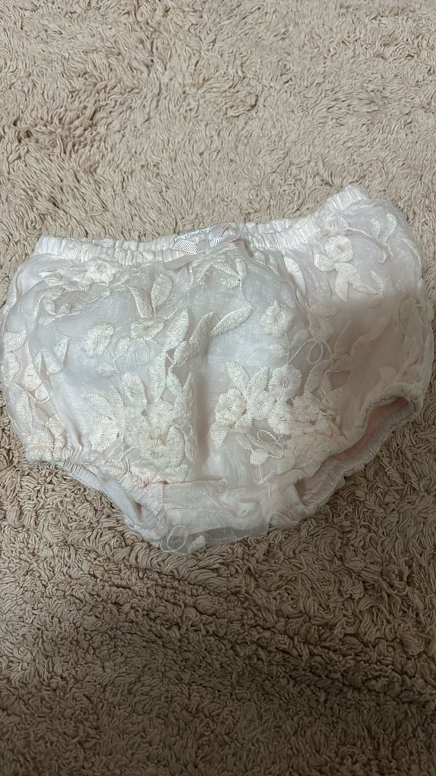 Mamas papas Kız Çocuk Pembe Dantel Nakışlı Elbise - Görsel 2