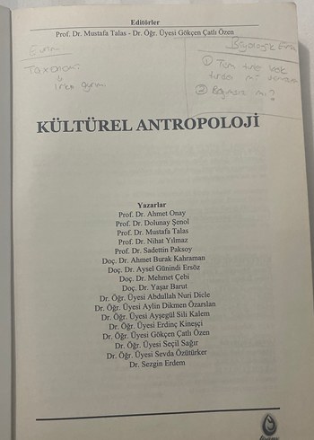  Kültürel Antropoloji - 2. Baskı