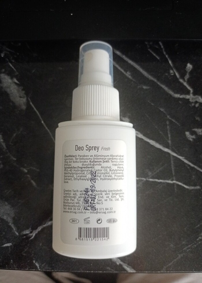 Ersağ deodorant.. tatlı çiçek kokulu 50ml - Görsel 2