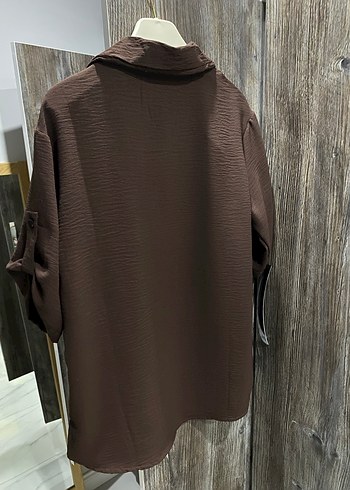 Kahverengi  Kısa Kollu Gömlek - Görsel 2