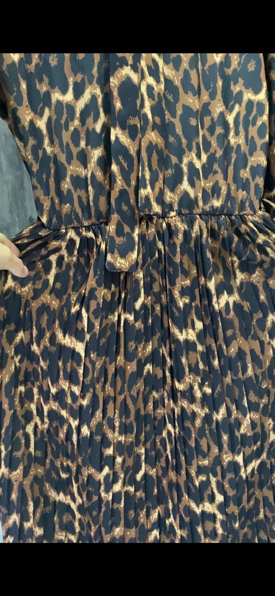 Leopar midi boy elbise - Görsel 3