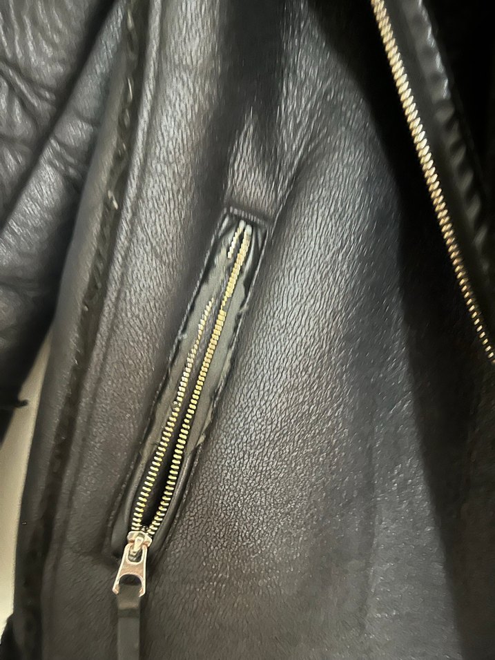 Stradivarius İçi suni kürklü biker ceket - Görsel 5