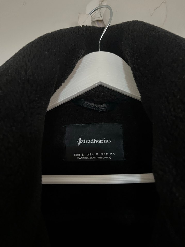 Stradivarius İçi suni kürklü biker ceket - Görsel 3