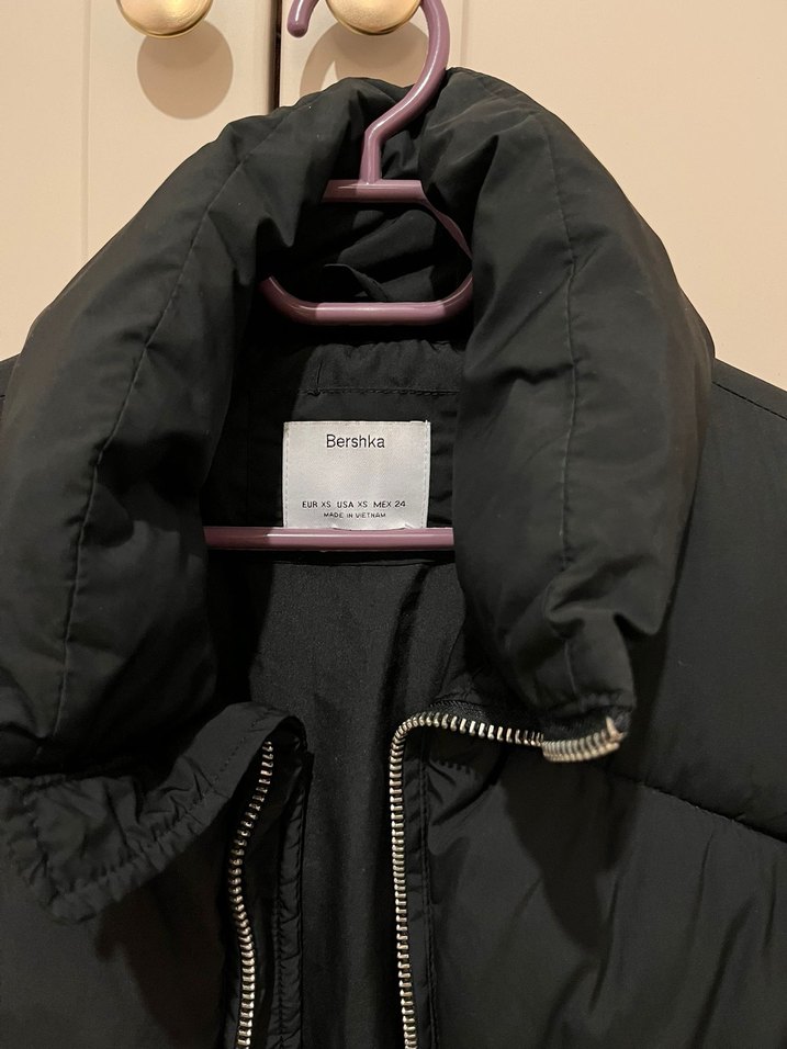 Siyah Fermuarlı Kadın Midi Mont - Görsel 2