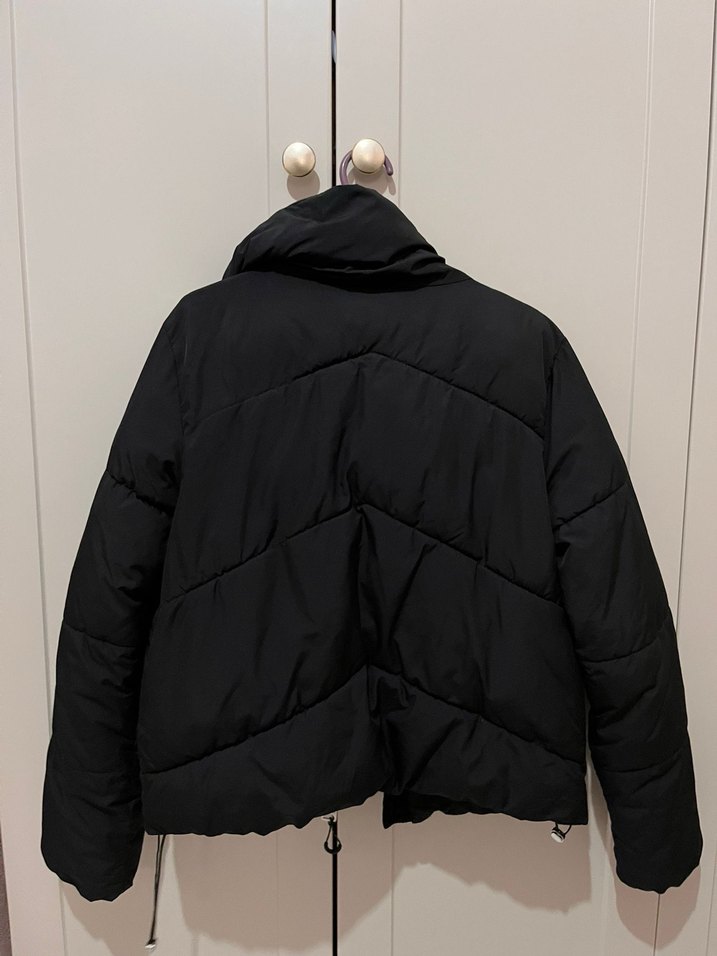 Siyah Fermuarlı Kadın Midi Mont - Görsel 3