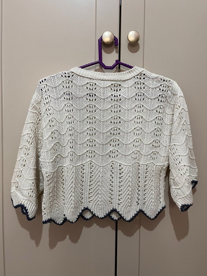 Nakışlı Bohem Örgü Kadın Kazak - Görsel 2