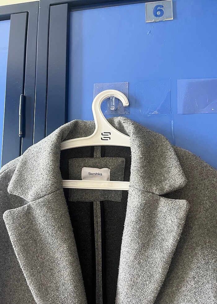 Bershka Gri Kaban - Görsel 4