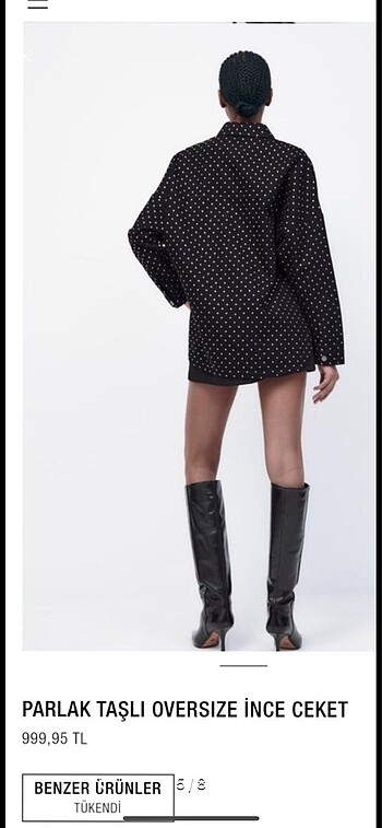 Zara Zara taşlı ceket