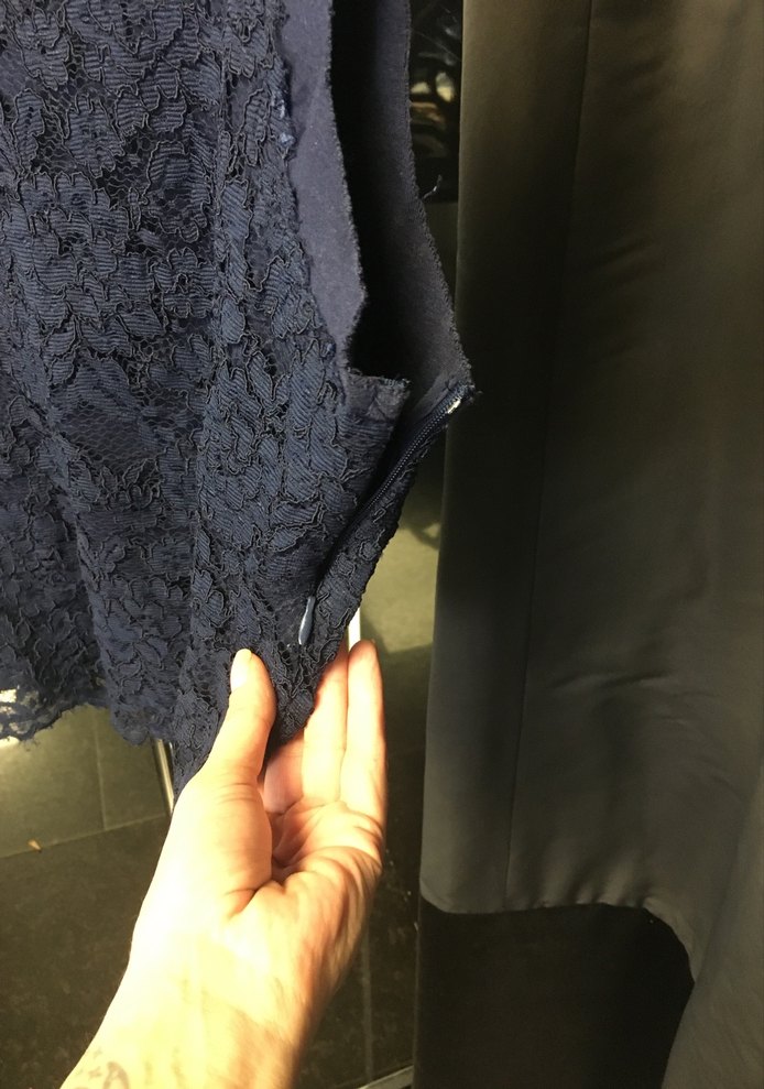 Dantel İşlemeli Kısa Kollu Gri Bluz - Görsel 2