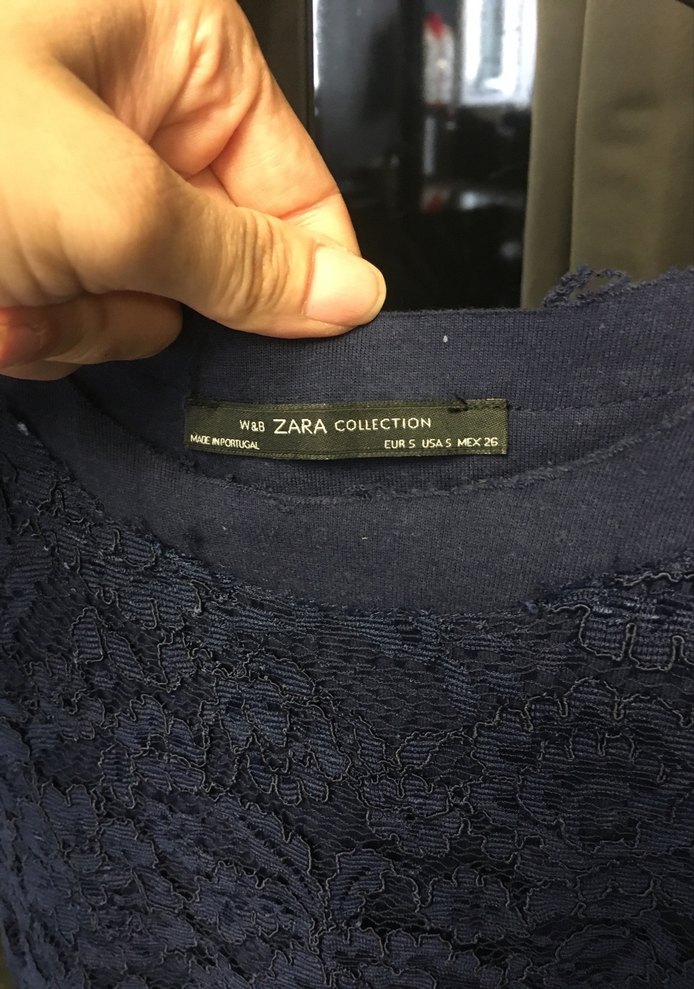 Dantel İşlemeli Kısa Kollu Gri Bluz - Görsel 3