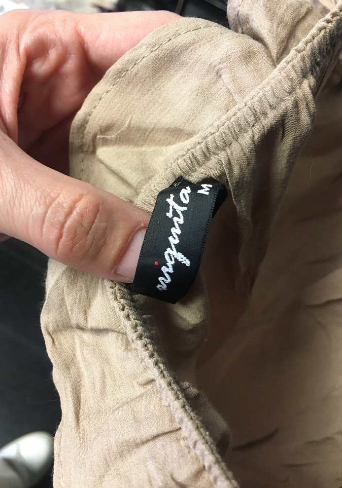 Bej Keten Askılı Mini Tulum - Görsel 3