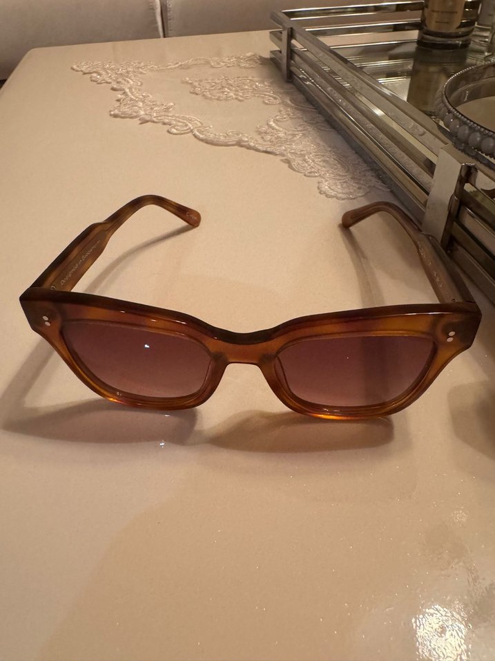 Şeffaf Kahverengi Vintage Kadın Gözlüğü - Görsel 5