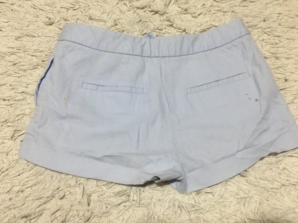 Mavi Mini Düğmeli Kadın Şort - Görsel 2