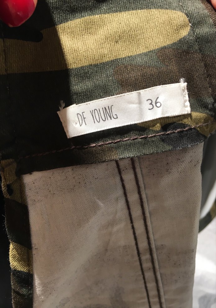 Kamuflaj Desenli Kısa Kadın Salopet - Görsel 3