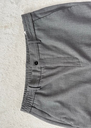 Zara Gri Regular Fit Keten Erkek Pantolon
