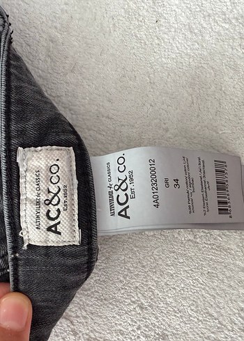 34 Beden Gri Regular Fit Erkek Denim Jean