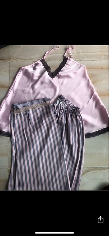 İkili saten pijama takım