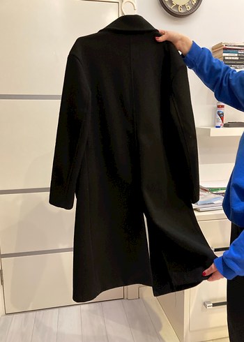 Bershka Siyah Uzun Kabanaz kullanıldı kapan kaşe