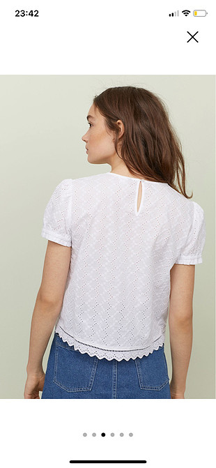 H&M H&M yeni sezon nakış işlemeli bluz