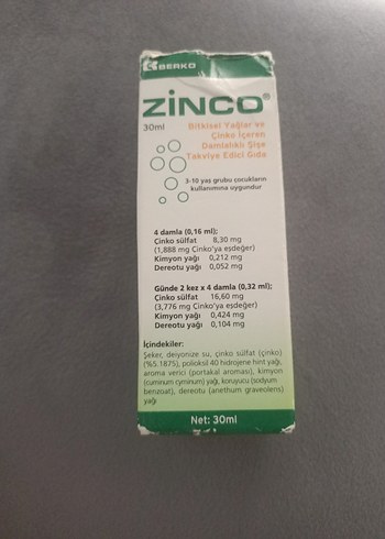 ZINCO bitkisel yağlar içeren cinko - Görsel 5