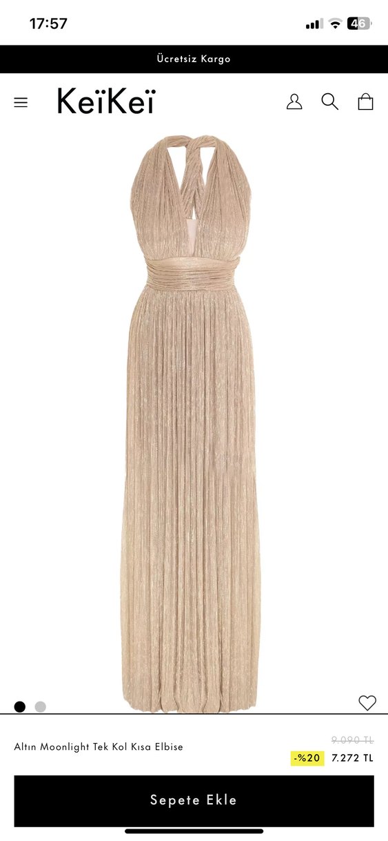 Keikei marka Simli Uzun Abiye Elbise - Görsel 4