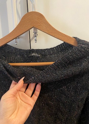 Örgü Kadın Uzun Kollu Kazak - Görsel 2