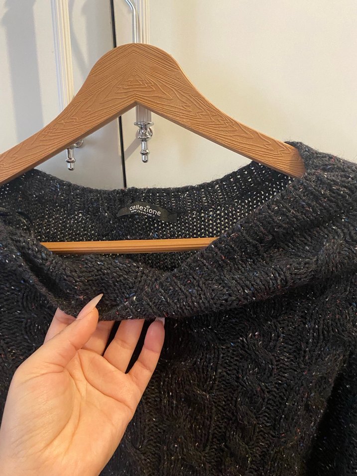 Örgü Kadın Uzun Kollu Kazak - Görsel 2