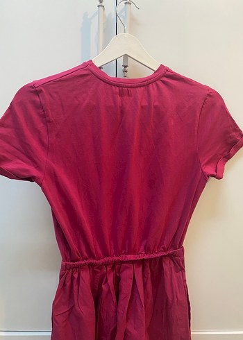 Pembe sıfır yaka elbise Benetton marka - Görsel 2