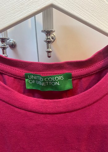 Pembe sıfır yaka elbise Benetton marka - Görsel 4